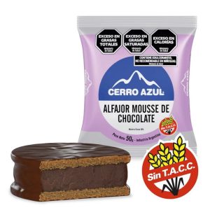 cerro azul alfajor mousse de chocolate