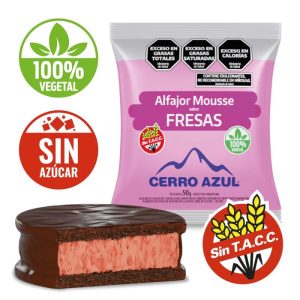 Alfajor Mousse de Fresas Sin Azúcar Cerro Azul