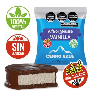 Alfajor Mousse de Vainilla Sin Azucar Cerro Azul