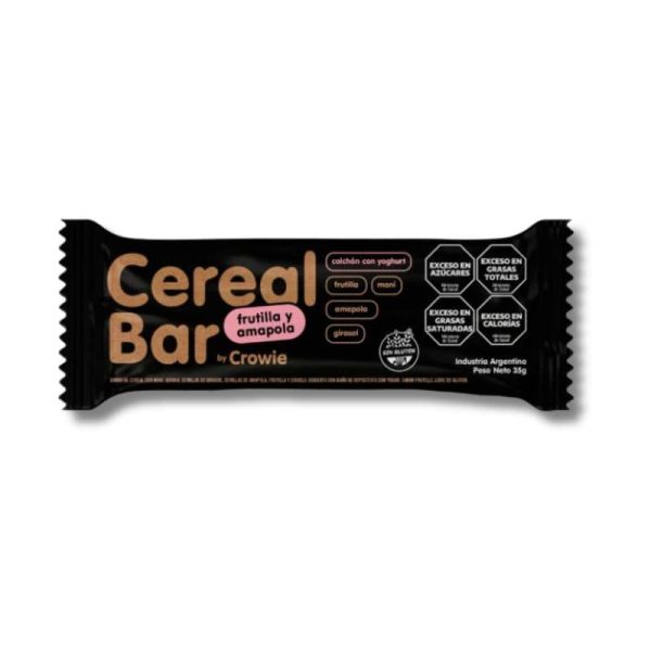 Barritas de cereal con Frutilla y Amapola Crowie
