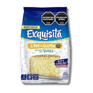 Premezcla para Bizcochuelo de Vainilla Libre de Gluten Exquisita x 450gr