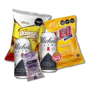 Combo Finde Libre de Gluten 3: Chizitos, papas, maní y cerveza