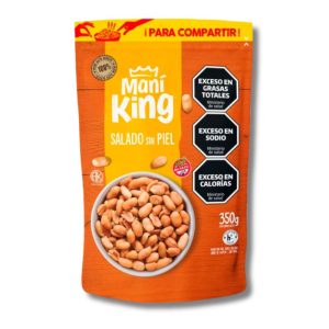 Mani Salado Sin Piel Mani King x 350gr