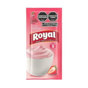 Postre para preparar sabor frutilla Royal