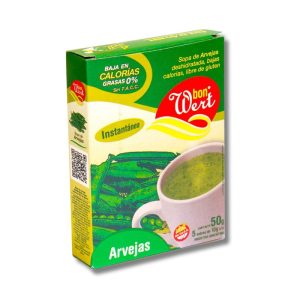 Sopa Instantánea de Arvejas Deshidratada Libre de Gluten Bon Wert