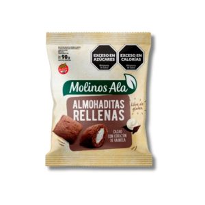 Almohaditas rellenas sabor Cacao y Vainilla Sin Gluten Molinos Ala x 90gr