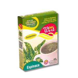Sopa Instantánea de Espinaca Deshidratada Sin Tacc Bon Wert