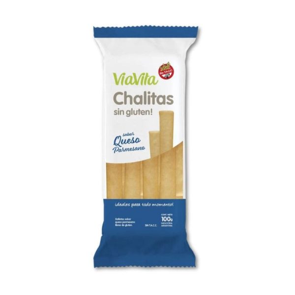 Chalitas Sabor Queso Parmesano Sin Gluten Via Vita x 100gr