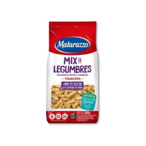 Fideos Tirabuzón Mix de Legumbres Sin Tacc Matarazzo x 500gr