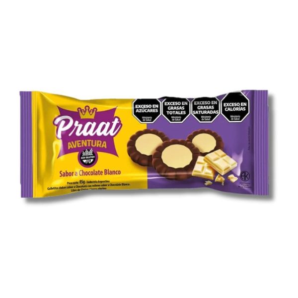 Galletitas de Chocolate con Chocolate Blanco Sin TACC Praat x 85g