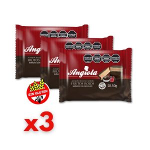 Alfajor Chocolate y Frutos Rojos Angiola x 3