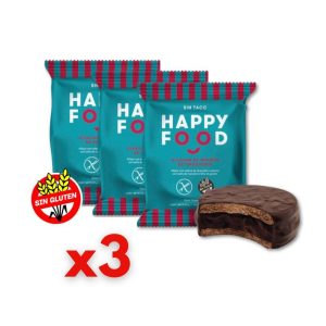 Alfajor Mousse de Chocolate Happy Food x 3 Unidades