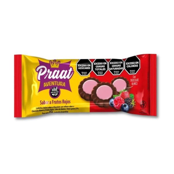 Galletitas de Chocolate y Frutos Rojos Sin TACC Praat x 85gr