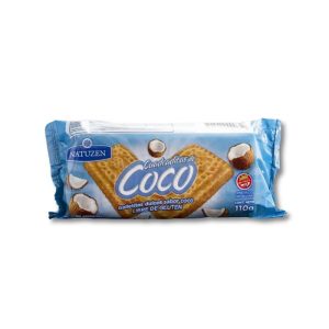 Galletitas Cuadraditas de Coco Sin TACC Natuzen x 110 gr