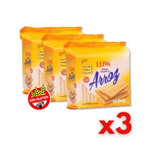 Tostadas Clásicas de Arroz rectangular Leiva x 3 Unidades