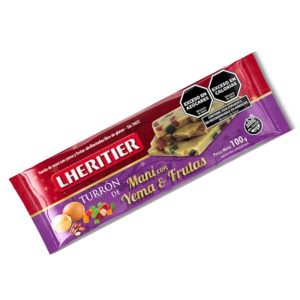 Turrón de Maní con Yema y Frutas Lheritier Sin Gluten x 100gr